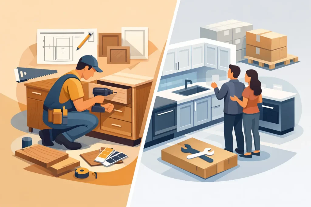 Custom Cabinets Versus Stock Cabinets Compared